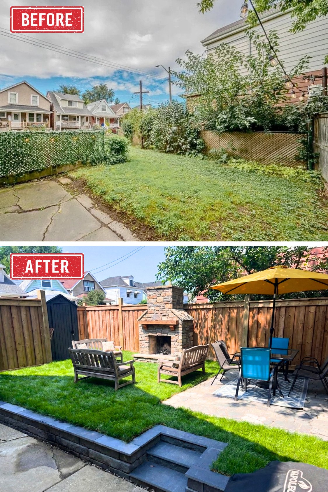 7 - front-yard-garden-landscaping-simple-before-after-water-features-rock