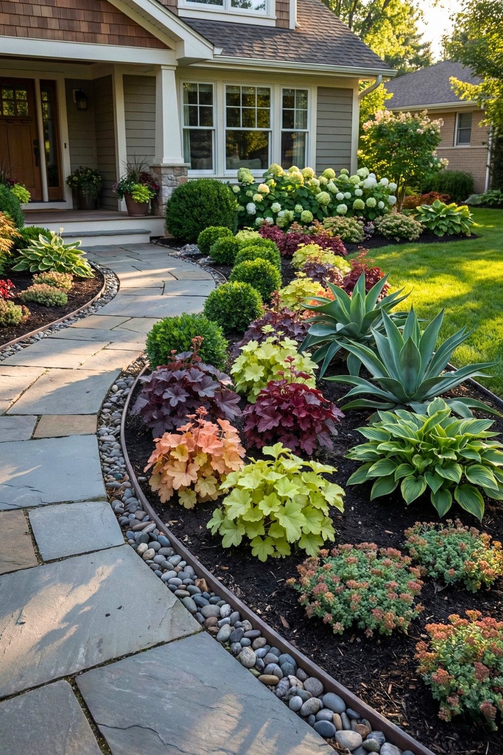 9 - front-yard-garden-landscaping-simple-walkway-curb-appeal-design